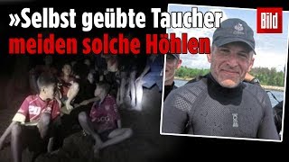 ProfiTaucher erklärt wie extrem die Belastungen beim Tauchen in einer Höhle sind [upl. by Alraep264]