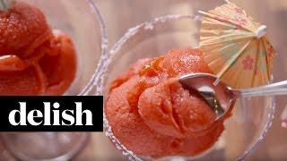 How To Make Strawberry Daiquiri Italian Ice  Delish [upl. by Notecnirp491]