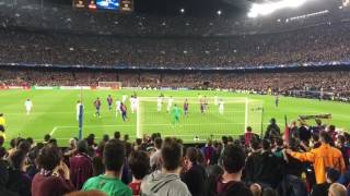 BARÇA  PSG goal de Sergi Roberto desde la grada [upl. by Ayot]