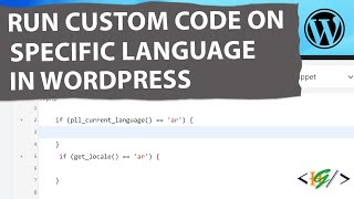 How to Run Custom Code on Specific Language in WordPress  Polylang [upl. by Smail606]