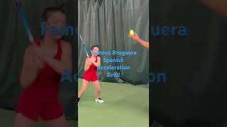 Bruguera famous Spanish racquet speed drill backhand side [upl. by Akcimahs]