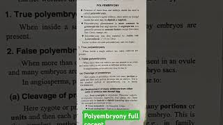 Biology Polyembryony botany [upl. by Freud]