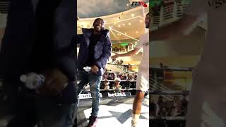 AMIR KHAN INVITES TERENCE CRAWFORD INTO THE RING DURING PUBLIC WORKOUT FOR KELL BROOK CLASH Shorts [upl. by Haliled122]