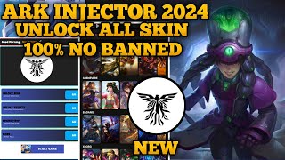 NEW ARK INJECTOR 2024 NO PW  INJECTOR ML  APK UNLOCK ALL SKIN MOBILE LEGENDS [upl. by Lunneta]