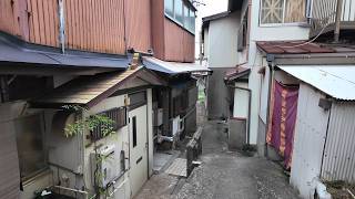 Shimonoseki Yamaguchi a gray town with stone steps and concrete buildingsPart1【4K Japan Walk】 [upl. by Eiralav]