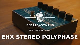 Pedals4Synths  EHX Stereo Polyphase on a SE02 from Studio Electronics and Roland [upl. by Richara]