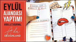 Bullet Journal 📔 Eylül Ajanda Planlayıcı ✂ DIY  Okula Dönüş [upl. by Nnav]