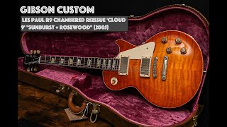 GIBSON USA Custom Shop Les Paul R9 Chambered Reissue Cloud 9 quotSunburst  Rosewoodquot 2005 [upl. by Herwick]