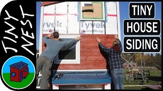 Tiny House Exterior Siding Installation  Part 1 Ep 25 [upl. by Mozelle]