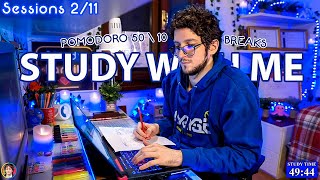 STUDY WITH ME LIVE POMODORO  12 HOURS ✨ Harvard Extension Student  Rain sounds [upl. by Ilyak]