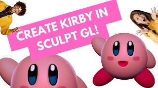 Create Kirby in SculptGl  3D Clay Easy Instructions [upl. by Tnafni399]