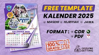 FREE DOWNLOAD TEMPLATE KALENDER 2025  PART 1 [upl. by Eceryt410]