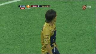 Gol Efrain Velarde Pumas vs Guadalajara Semifinal Clausura 2011 [upl. by Aniratac798]