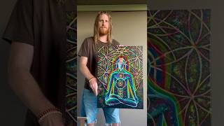 ‘Chakras’ A blacklight reactive painting [upl. by Waddle447]