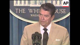 President Ronald Reagan vetoes the Defense Authorization Bill [upl. by Sivraj270]