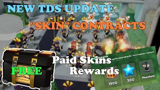 NEW TDS Update CONTRACTS Free PAID Skins From Missions  Tower Defense Simulator [upl. by Phares]