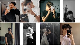 50 stylish Boys with mirror selfie 🤳 dpz  mirror selfie poses for boys  dp photo [upl. by Anabella420]