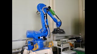 YASKAWA PALLETIZING ROBOT  BAG PALLETIZING  RPC  로봇팔렛타이징  YASKAWA  MOTOMAN  MH180  DX200 [upl. by Gereron]