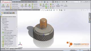 Creating Knurl features in SOLIDWORKS 2017  PART 1 [upl. by Saum261]