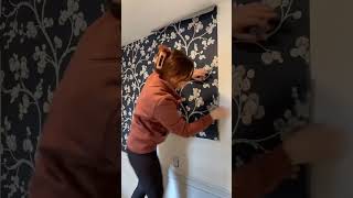 Prepasted wallpaper install diyprojects homeimprovement wallpaper [upl. by Onek619]