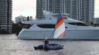 13 Inflatable Portable Sail Boat Catamaran [upl. by Bate652]