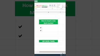 How to Add a Tick Mark in Excel  Easy Tutorial [upl. by Eelanna520]