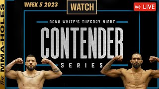 Contender Series 2023 Week 5 Bruno Lopes vs Brendson Ribeiro  Sidey vs Taveras LIVE Reaction [upl. by Hayouqes]