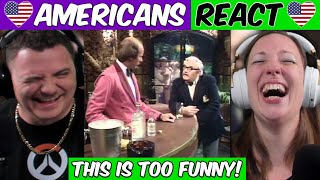 The Two Ronnies Round of Drinks  American Reaction [upl. by Ahsatin]