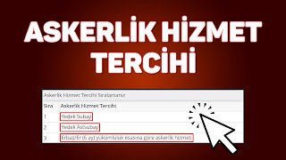 Askerlik Hizmet Tercihi Nasıl Yapılır  Askerlik Celp Dönemleri Detaylı Anlatım [upl. by Dusen]