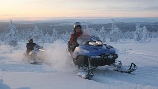 Snowmobile ride in Lapland  FINLAND [upl. by Yelrac359]