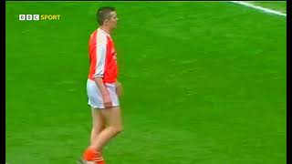 OISIN MCCONVILLE MISSES PENALTY THAT ALMOST COST ARMAGH THEIR ONLY EVER ALL IRELAND WIN V KERRY 2002 [upl. by Ahsyekat]