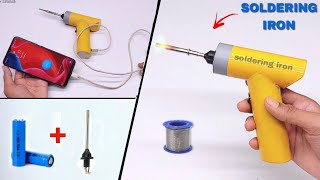 how to make rechargeable soldering iron  soldering iron kaise banaye [upl. by Llennej]