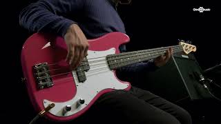 LA Bass Guitar by Gear4music Pink  Gear4music demo [upl. by Orion]