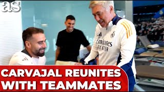 CARVAJAL reunites with TEAMMATES following serious KNEE INJURY [upl. by Tudela]