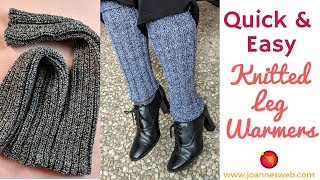 Knitted Legwarmers Quick and Easy [upl. by Ayotak]