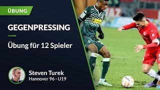 Gegenpressing Trainieren  Übung für 12 Spieler [upl. by Eneja]