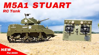 M5A1 Stuart RC Tank  Realistic at a Great Price [upl. by Akiwak]