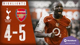 North London is red  Tottenham Hotspur 45 Arsenal  Classic highlights  2004 [upl. by Jeavons]