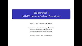 Unidad 6 Clase 5 Econometría I Moneta Pizarro [upl. by Eiblehs]