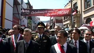 Presidente Ollanta Humala participa de Paseo de la Bandera en Tacna [upl. by Herriott]