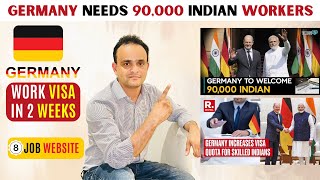 Germany 🇩🇪 Need 90000 Indians Workers  Work Permit Just in 2 Weeks  Tabrez Malik [upl. by Nealy]