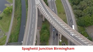 Gravelly Hill Interchange also Known as Spaghetti Junction is On The M6 Motorway [upl. by Nayk871]