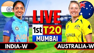 India W vs Australia W 1st T20 Live  IND W vs AUS W Live India Women vs Australia Women Match Live [upl. by Lexis]