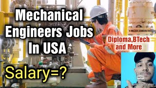 Diploma and BTech mechanical engineering job in USAAll Requirements SalaryVisa Detailsand More [upl. by Reteid]