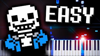 MEGALOVANIA from Undertale  Easy Piano Tutorial [upl. by Wolfson]