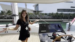 SUNREEF 80 Sailing Catamaran 2024 Miami International Boat Show [upl. by Katuscha]