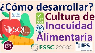 🍓 CULTURA DE INOCUIDAD ALIMENTARIA FSSC 22000 ISO 220002018 BRC IFS GFSI SQFI Como crear [upl. by Anelrats995]