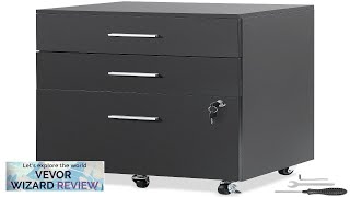 VEVOR File Cabinet 3Drawer Wood Filing Cabinet Locking Office Cabinet for LetterA4 Review [upl. by Rubi]