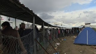 Timelapse as thousands camp at GreeceMacedonia border [upl. by Ozmo]