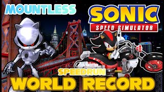 WORLD RECORD Sonic Speed Simulator Radical Highway Drag Race 773 Speedrun MOUNTLESS [upl. by Towbin389]